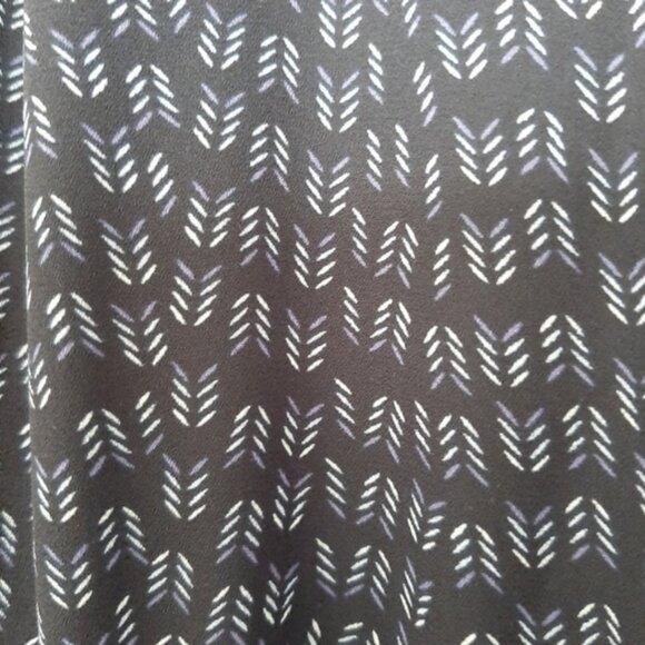 HILARY RADLEY Utility Sleeve Drop Waist Dress Navy Blue Tribal Geo Print Sz S - Picture 2 of 16